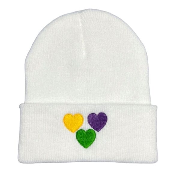 Heart Embroidered Beanie  - Picture 1 of 4